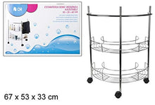 Scaffaletto Organizer Sottolavabo 2 ripiani in acciaio 53x33x67cm 066124