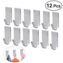 TENDYCOCO Ganci Appendiabiti da Parete Ganci Adesivi in ??Acciaio Inox per Appendere Pesanti 12 Pezzi