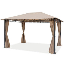 TOOLPORT Gazebo da Giardino 3x4 m - Premium 100% Impermeabile - con 4 Teli Laterali - ca. 220g/m² Telo del Tetto Color ocra