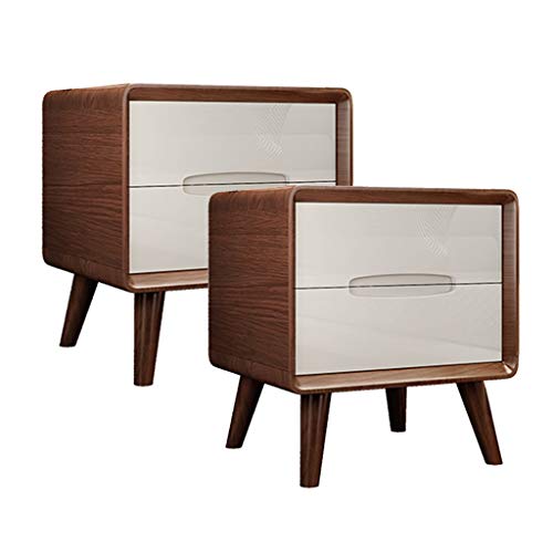Comodino armadietto Armadio Comodino for Camera da Letto Doppio cassetto Mobile armadietto for attività Due comodini Camera da Letto (Color : Brown, Size : 45 * 40 * 50cm)