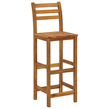 Tidyard Set 4 pz Sedie da Bar Alte in Legno Massello Acacia con Schienale,Sedie da Cucina Alte con Schienale in Legno Massello,Sedie Alte,Sbagelli da Bar Alti in Legno Massello 42x36x110 cm