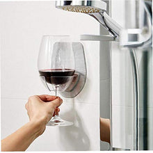 Supporto di Vetro di Vino Verticale Parete di Plastica Montato Coppe Rack Bagno Cucina Gadget (Colore Casuale)