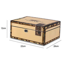 YHNJI - Custodia per sigari, umidificatore per sigari, in legno di cedro marrone, con rivestimento in legno di legno e scatola per igrometro, ideale come regalo per familiari e amici