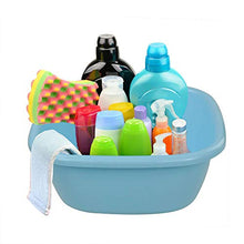 Rinboat - Set di 4 ciotole colorate in plastica per lavabo, quadrate, colore: blu, verde, viola, bianco, confezione da 4