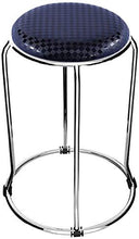 Bar Stool Alta Moda Sgabello in Acciaio Inox Piccola Rotonda Sgabello Tavolo Sedia in Pelle Morbida
