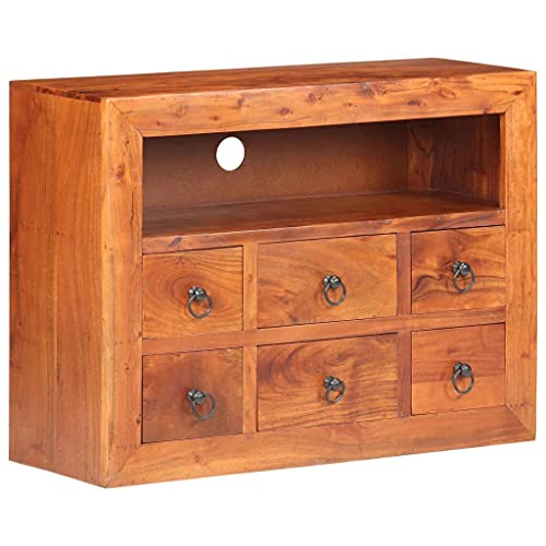 vidaXL Credenza 80x30x60 cm in Legno Massello di Acacia