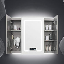 YLiansong-home Armadio da stoccaggio a Parete Illuminato Governo, Parete Governo di immagazzinaggio, Multiuso Wall Hanging Governo for Il Bagno Appartamento Bagno (Color : Silver, Size : 120X80X13cm)