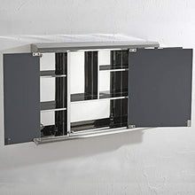 HSRG Mobile Bagno a Parete per Bagno con Specchio e mensola Bagno con Triplo Specchio in Acciaio Inossidabile (Size: 800x550x130mm)