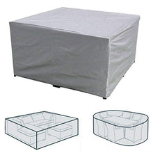Gesh - Copertura impermeabile per mobili da giardino e patio in rattan, per tavolo quadrato, 115 x 115 x 70 cm