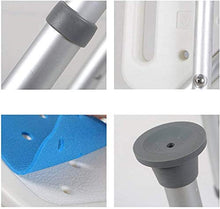 Sgabello da bagno Resistente antiscivolo Comfort Schienale regolabile in lega di alluminio Sgabello da bagno anziano/portatori di handicappato/in gravidanza Sgabello da bagno Sedia max.136kg.