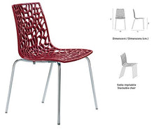Sedia Groove nero lucido (conf. da 6 pz.)