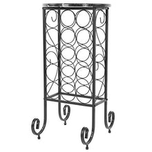 Portabottiglie da vino in stile industriale da 15 bottiglie da ripiano per scaffali per vino Portabottiglie in metallo Espositore per vino Portabottiglie da terra Cantinetta Scaffale per Vino