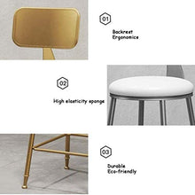 BDLYZ Yxsd Bar Sgabello da Cucina presiede i Piedini in Metallo con Schienale Design for la Colazione e casa Sedia Semplice Moderna Ferro da Pranzo Gamba Oro Vento Adatto for sedie for Interni