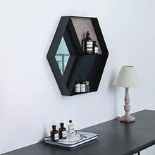 Chenbz Semplice in merito a Moderno Appeso Trucco Esagonale Specchio Muro di Ferro per Camera da Letto Camera da Letto Bagno Specchio da Bagno A ++