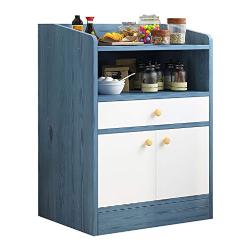 Comodino Camera da Letto Domestica Tre pompaggio Semplice assemblaggio Addensare Soggiorno Bagno Locker Corridoio Studio Multifunzione 51X30X80cm FANJIANI (Color : Blue)