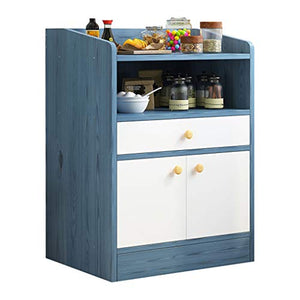 Comodino Camera da Letto Domestica Tre pompaggio Semplice assemblaggio Addensare Soggiorno Bagno Locker Corridoio Studio Multifunzione 51X30X80cm FANJIANI (Color : Blue)