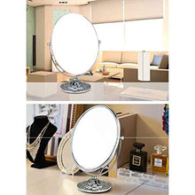 WWEIWU Pulito e Luminoso Doppio Specchio Ovale Desktop Makeup Mirror Beauty Vanity Mirror Specchio HD Principessa Grande Specchio ellittico Specchio a 360 Gradi