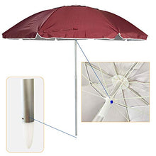Ombrellone da Spiaggia, Giardino Ø 220 cm - Antivento con Custodia - Tessuto protezione dai raggi uvA-uvB - Monocolore Rosso