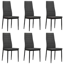 Festnight Set 2/4/6 pz Sedie Sala da Pranzo Moderne in Tessuto Stoffa con Schienale Alto,Sedie da Cucina Tessuto Moderne,Sedie Pranzo Tessuto Moderne 43 x 44 x 96 cm Grigio/Marrone