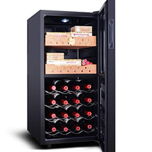 FJNS Umidificatore sigari elettronico (200 sigari / 16 Bottiglie di Vino Rosso),Tocco Digitale e Isolamento e Funzione idratante - Doppio Vetro temperato Anti-UV - mensole in Cedro Spagnolo