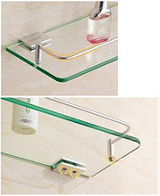 HYJMJJ Great Coat Ganci, Alluminio dello Spazio Rack di stoccaggio di Vetro Bagno Hardware Gioielli Un Layer Bagno Piazza Mensola Tieni la Grande Vita.