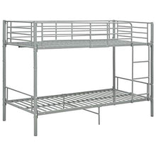 BIGTO - Struttura per letto a castello con struttura in metallo, per camera da letto, colore: grigio, 90 x 200 cm
