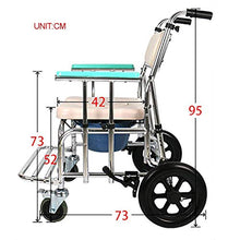 Sedia con Braccioli Regolabile in Altezza con Schienale per Comò A Ruote con Poggiapiedi Mobile da Bagno per Ambulatori Anziani Disabili A