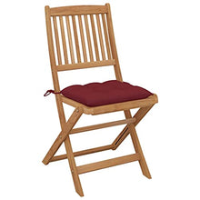 vidaXL Sedie da Giardino Pieghevoli 2pz con Cuscini Massello d'Acacia