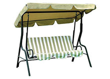Dondolo da giardino, in acciaio verniciato Telo in poliestere 160 gr/m² Riga beige, misure: 170x110x153h, Garden Friend