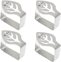 Wacemak1r - Supporto per tovaglia, in acciaio inox, per feste, ristorante, picnic, buffet, foglie, 4 pezzi