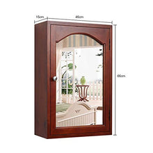 Bathroom mirror Armadietto Specchio Bagno in Legno Massello, Scatola Specchio Pensile A Muro, 46 × 15 × 66 Cm