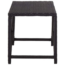 vidaXL Panchina da Giardino Elegante Robusta Arredo per Esterni Seduta Panca 80 cm in Polyrattan Nera Telaio in Acciaio Verniciato