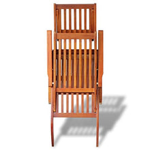 vidaXL Legno di Acacia Sedia Sdraio Giardino Pieghevole Poggiapiedi Lettino