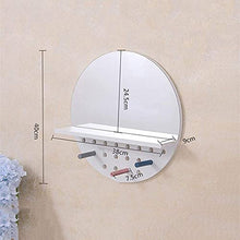 N/Z Arredamento per la casa Specchio per Bagno a Parete Nordico con Specchio per Trucco a Parete con Gancio per mensola