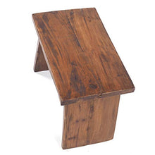 Design Delights - Sgabello Schemel 40 rustico, in mogano massiccio, 40 x 31 x 25 cm (larghezza x altezza x profondità), poggiapiedi, sgabello decorativo in legno