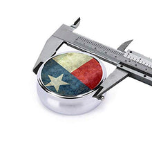 Texas The Lone Star State - Contenitore rotondo per pillole a 3 scomparti, in metallo, per medicina e vitamina