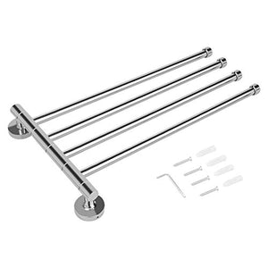 Portasciugamani 14.17" L'acciaio Rotante portasciugamani, antiruggine in Acciaio Inox Vasca da Bagno della Guida del Gancio Supporto del tovagliolo, 4 Girevole Bar Bagno Parete