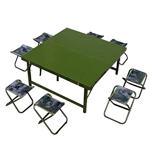 Set Tavolo e Sedia da Esterno Set da Tavolo e Sedia da Campeggio all'aperto, Tavolo da Campeggio e Sedia, Tavolo da Allenamento all'aperto, Tavolo e Sedia a Prova di ruggine e Sedia