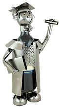 BRUBAKER Wine Bottle Holder Wine Bottle Holder esame finale esame Deco oggetto metallo Bottle Stand con biglietto di auguri per vino presente