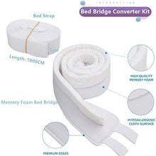 Vivilineneu Kit Bridge Bed Letto Matrimoniale Bridge Bridge Connettore Cinghia per Camera da Letto 2M (Versione aggiornata, 4 Fibbie fisse)