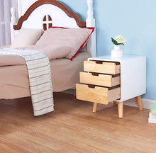 MMWYC Comodino Mobili Camera da Letto Moderna Multi-Funzione Semplice -3 Cassetti Solid graziosa Comodino Legno Comodino Governo di immagazzinaggio