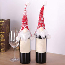 UPKOCH 4 Pezzi Maniche per Bottiglie di Vino Copri Bottiglie per Cappelli da Babbo Natale Porta Posate Mini Cappelli di Agrifoglio E Bacche di Natale per Decorazioni da Tavola per Feste