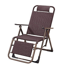Sywlwxkq Sedia a Sdraio Pieghevole, Sedia di Vimini, Sdraio Pieghevole, Sedia da Giardino reclinabile, sedie a Sdraio, sedie a gravità Zero, Larghezza Super 58 cm, Patio Giardino in spiaggi