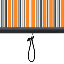 UnfadeMemory Tenda a Rullo per Esterni Meccanismo a Manovella 160x250 cm Blu e Gialla