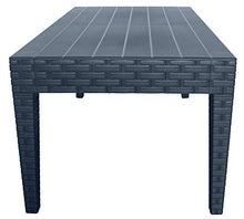 GARDENIA Alaska 90 Rattan Tavolino Salotto Giardino in Robusta Plastica Resistente ai Raggi UV e Facile da Pulire I Tavolo caffè da Balcone, Antracite