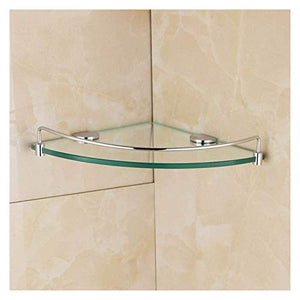 Mensola doccia Box doccia Organizzatore Bagno Angolo Stand 8mm Bagno Bagno Bagno Doccia Doccia Triangolare Supporto per ripiano Organizzatore Singolo strato moderno stile moderno in vetro Bagno 1230