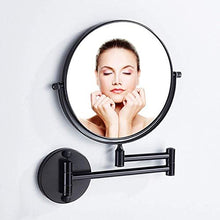 Trucco specchio con luci Specchio per il trucco Specchio cosmetico da 8 pollici Black Pieghevole Specchio da bagno Pieghevole 3x Specchio d'ingrandimento (Colore: nero Dimensione: 8 pollici 3x) per il