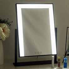 Specchio da trucco Specchi da trucco, Touch Screen Oscurante Specchio illuminato ad alta definizione Rotazione di 360 ° con luci Specchio da terra Ingrandisci Specchio di bellezza illuminato (Colore