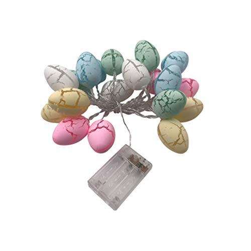 PRETYZOOM Uova di Pasqua Stringa Luce Mini Uova Lampada Ornamento Pendente Pendente per Festa di Pasqua Favore di Festa Decorazioni per La Casa Vacanza Senza Batteria (1 8 Metri 10 LED)