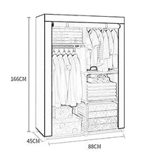 wardrobe Armadio Semplice, Armadio Pieghevole Antipolvere Rinforzato, Design Sigillato, Resistente alla Polvere E All'Umidità